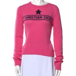 Dior Pink Graphic Cashmere Sweater